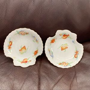 Seashell Shaped Trinket Dish Set of 2 - Ben Rickert Fine China